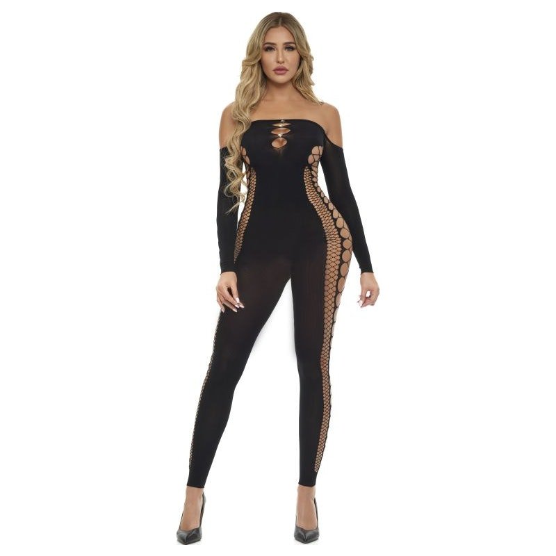 Diamond Drippin Bodystocking Black - Lingerie
