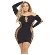 Diamond Drippin Dress Black - Lingerie