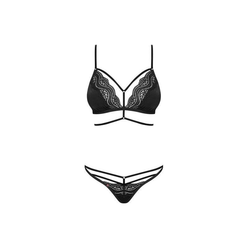 Diyosa 2 Pc Set Black - Lingerie