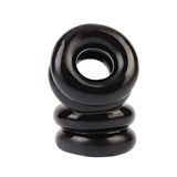 Double Stacked Dual Pleasure Cock Ring Black - Dual Pleasure Cock Ring