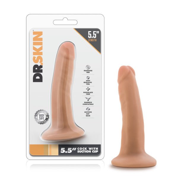 Dr. Skin 5.5'' Cock with Suction Cup - Flesh 14 cm - DONGS