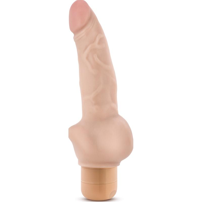 Dr Skin Cock Vibe 12 8in Vibrating Cock Beige - Adult Toys