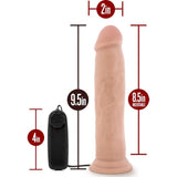 Dr Skin Dr Throb 9.5in Vibrating Realistic Cock with Suction Cup Vanilla - Naughty by Nature Adult Store