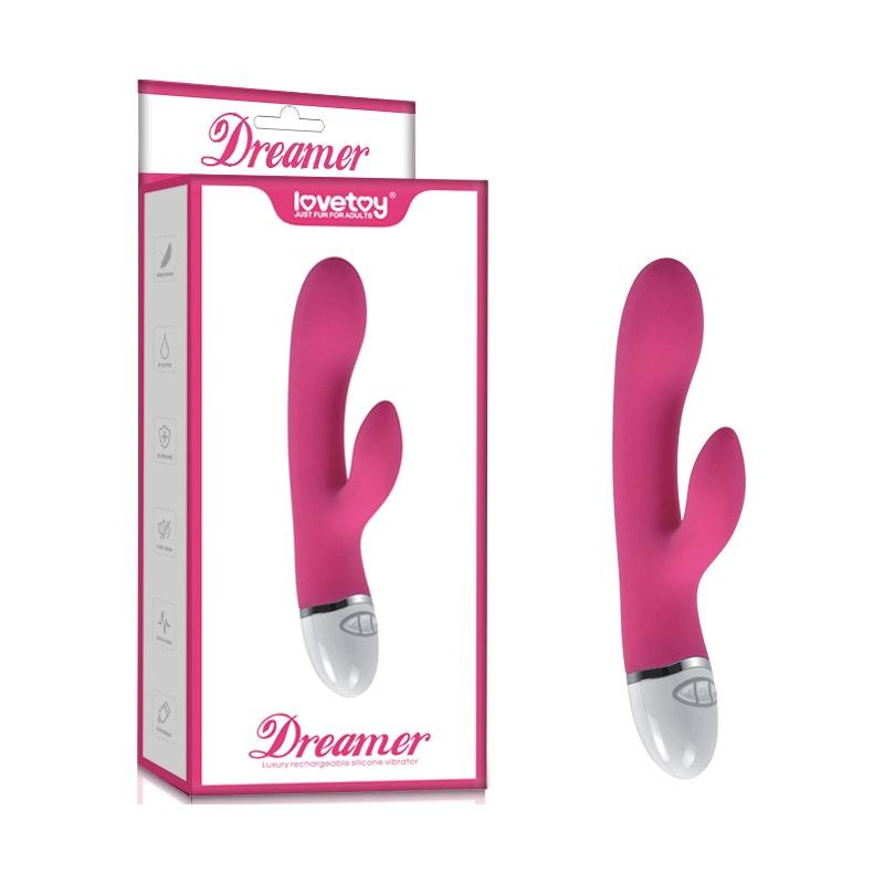 Dreamer 7 Mode Silicone Rechargeable Rabbit Vibrator Pink - Naughty by Nature Adult Store