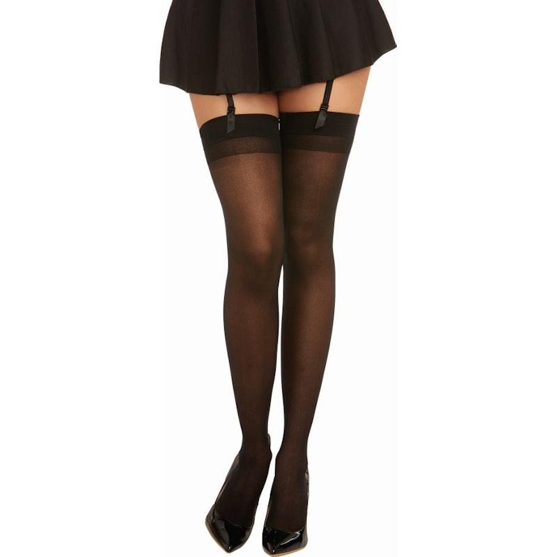 Dreamgirl Back Seam Sheer Thigh High Stockings Hot Pink - Lingerie