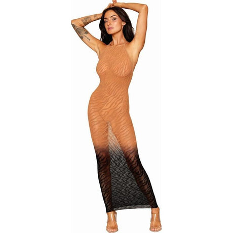 Dreamgirl Bodystocking Gown Black - Naughty by Nature Adult Store