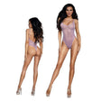 DreamGirl Ombre Glitter Mesh Teddy Lilac - Lingerie