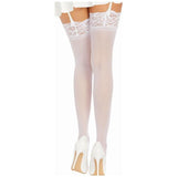 Dreamgirl Thigh High Sheer Lace Stockings White - Naughty by Nature Adult Store