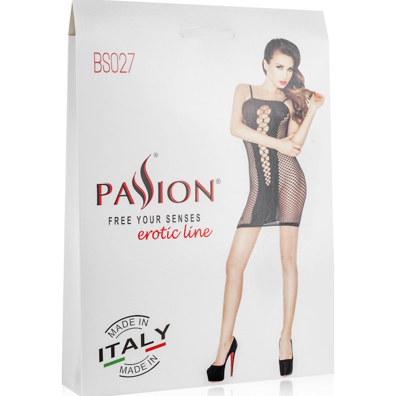 Dress Translucent With Open Sides BLK - Lingerie