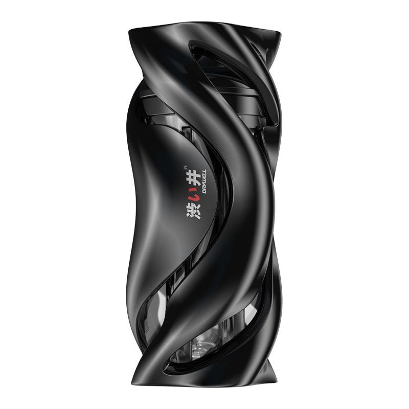Drywell Hurricane Male Masturbator – Spiral Silicone Sleeve, Black - Adult Toys