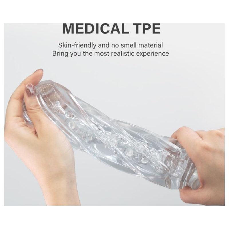 Drywell Hurricane Male Masturbator – Spiral Silicone Sleeve, Black - Adult Toys