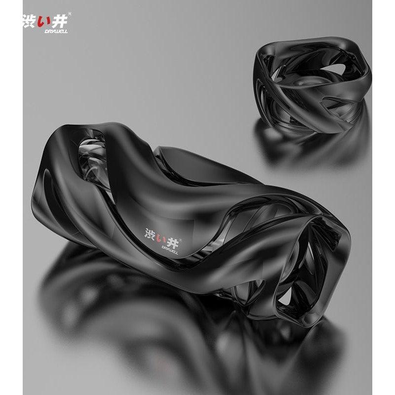 Drywell Hurricane Male Masturbator – Spiral Silicone Sleeve, Black - Adult Toys