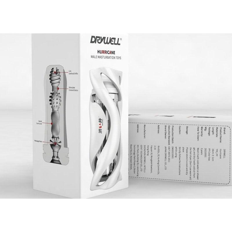 Drywell Hurricane Masturbator – Ergonomic Silicone Spiral Sleeve - Adult Toys