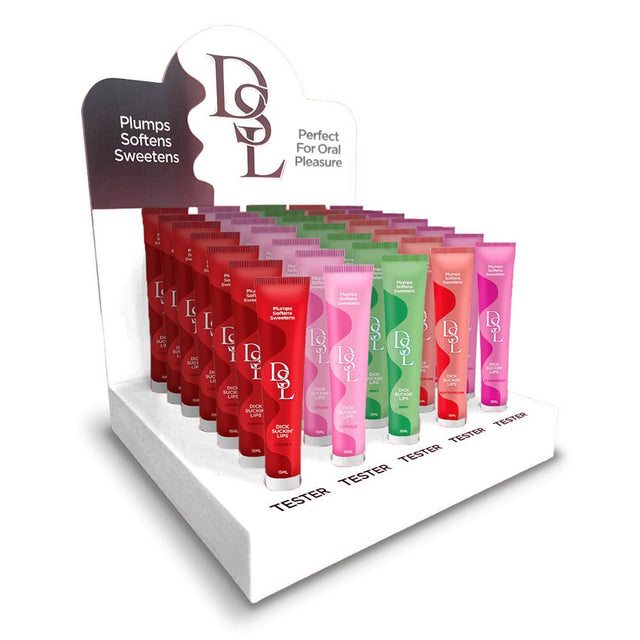 DSL Flavoured Lip Plumpers Bulk Display Pack Of 60 Testers - LOTIONS & LUBES