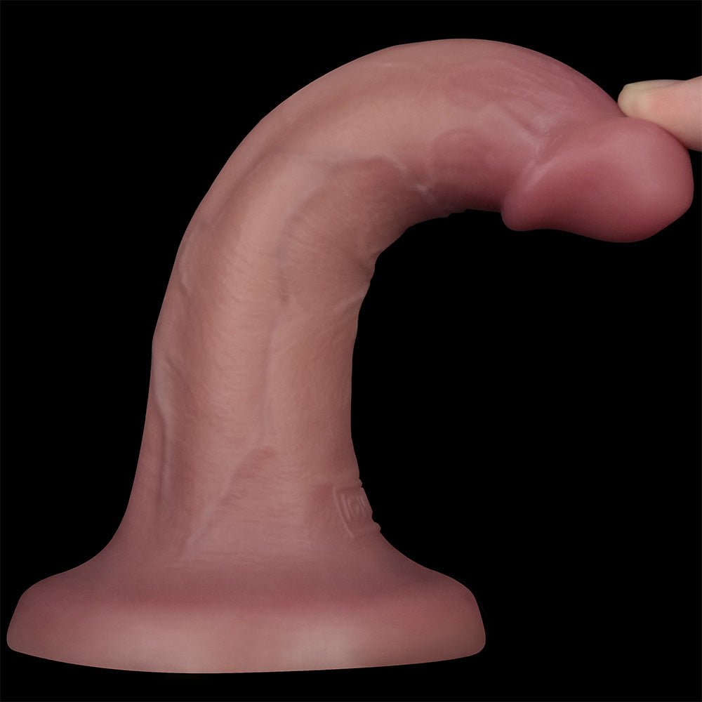 Dual Density Power Cock - 6 Inch Flesh - Vibrating Dong - DONGS