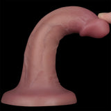 Dual Density Power Cock - 6 Inch Flesh - Vibrating Dong - DONGS