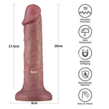 Dual Density Power Cock - 8 Inch Flesh - Vibrating Dong - DONGS