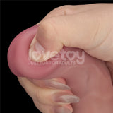 Dual Density Power Cock 9 Inch Flesh USB Rechargeable Vibrating Dildo - DONGS