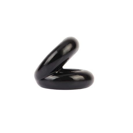 Black Dual Pleasure Ring: Double the Fun! - Cock Rings