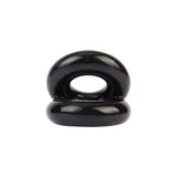 Black Dual Pleasure Ring: Double the Fun! - Cock Rings