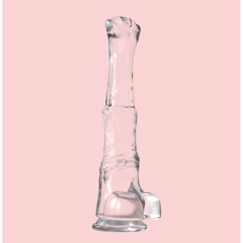 Duke Horse Dong w Balls Clear XXL - Adult Toys