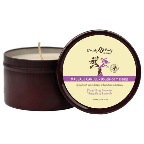 EB Aphrodisiac Massage Candle Ylang Ylang Lavender Scented 170 g - CANDLES