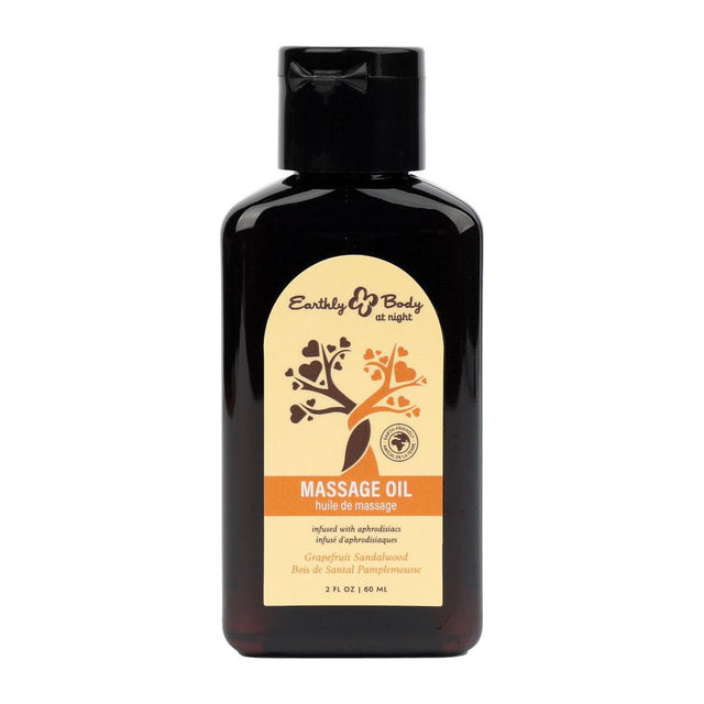 EB Hemp Seed Massage Oil Grapefruit Sandalwood Scented 60 ml Bottle - LOTIONS & LUBES