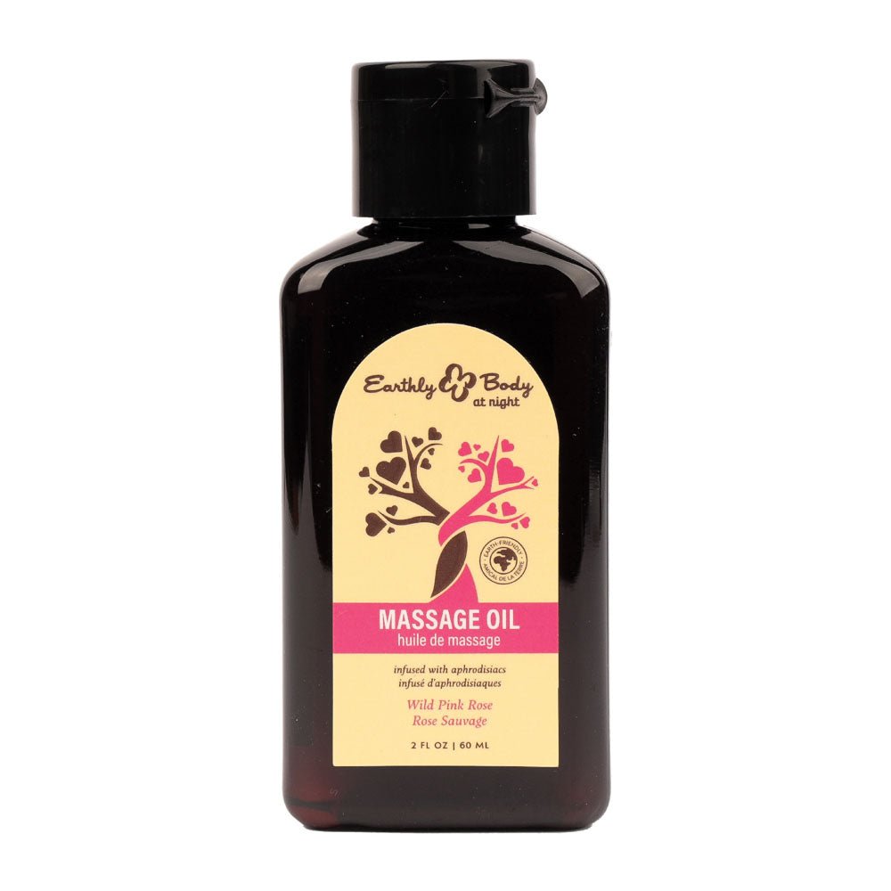 EB Hemp Seed Massage Oil Wild Pink Rose Scented 60 ML Bottle - LOTIONS & LUBES