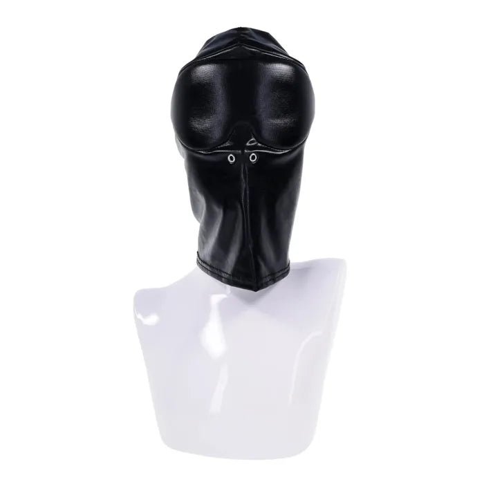 Edge Blackout Hood Mask Black Full Face Hood - BONDAGE - TOYS