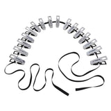 EDGE Body Zipper Clothespins Chrome Finish Set Of 16 - BONDAGE - TOYS