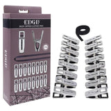 EDGE Body Zipper Clothespins Chrome Finish Set Of 16 - BONDAGE - TOYS