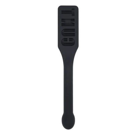 Edge Cunt Silicone Paddle Black With Insertable Handle - BONDAGE - TOYS