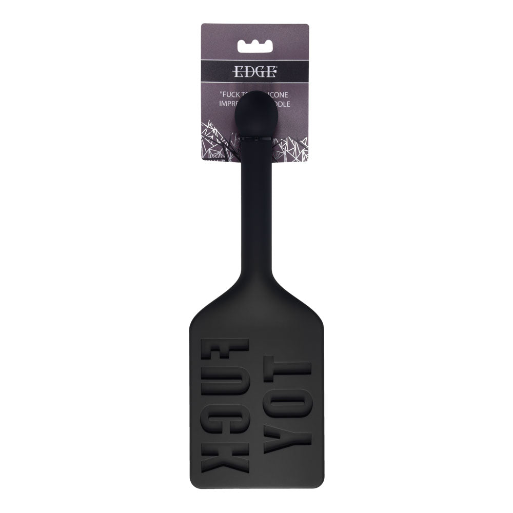EDGE FUCK TOY Silicone Paddle - Black Silicone Spanking Paddle - BONDAGE - TOYS
