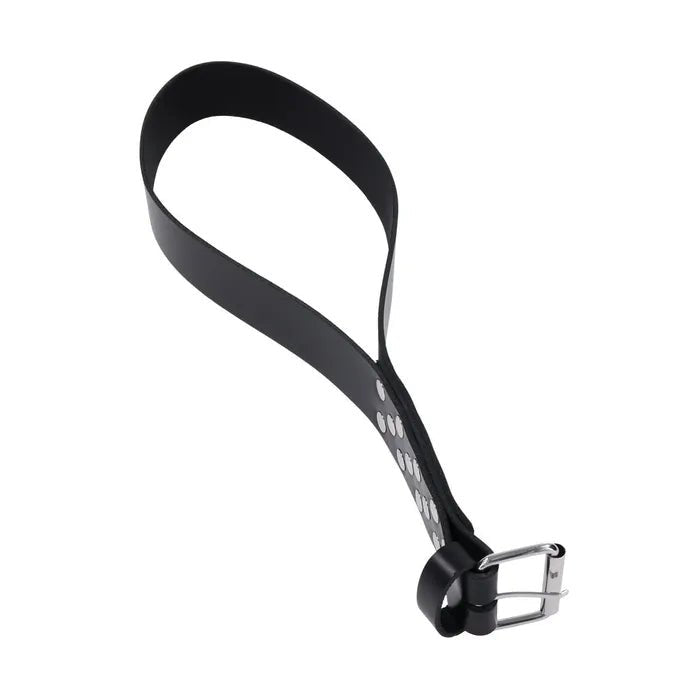 Edge Leather Belt Spanker Black Spanking Whip - BONDAGE - TOYS