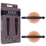 Edge Silicone Pinching Rods Black Nipple Restraints for Sensual Play - BONDAGE - TOYS