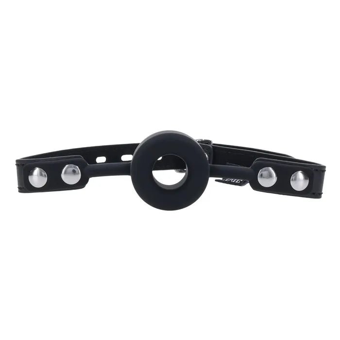 EDGE Silicone Ring Gag Black Mouth Restraint - BONDAGE - TOYS