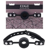 EDGE Silicone Ring Gag Black Mouth Restraint - BONDAGE - TOYS