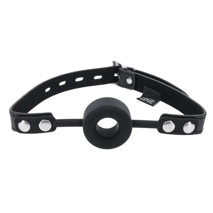 EDGE Silicone Ring Gag Black Mouth Restraint - BONDAGE - TOYS
