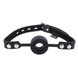 EDGE Silicone Ring Gag Black Mouth Restraint - BONDAGE - TOYS