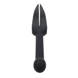 Edge Silicone Tawse Black Insertable Handle Bondage Whip - BONDAGE - TOYS