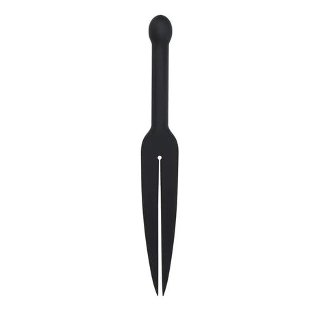 Edge Silicone Tawse Black Insertable Handle Bondage Whip - BONDAGE - TOYS