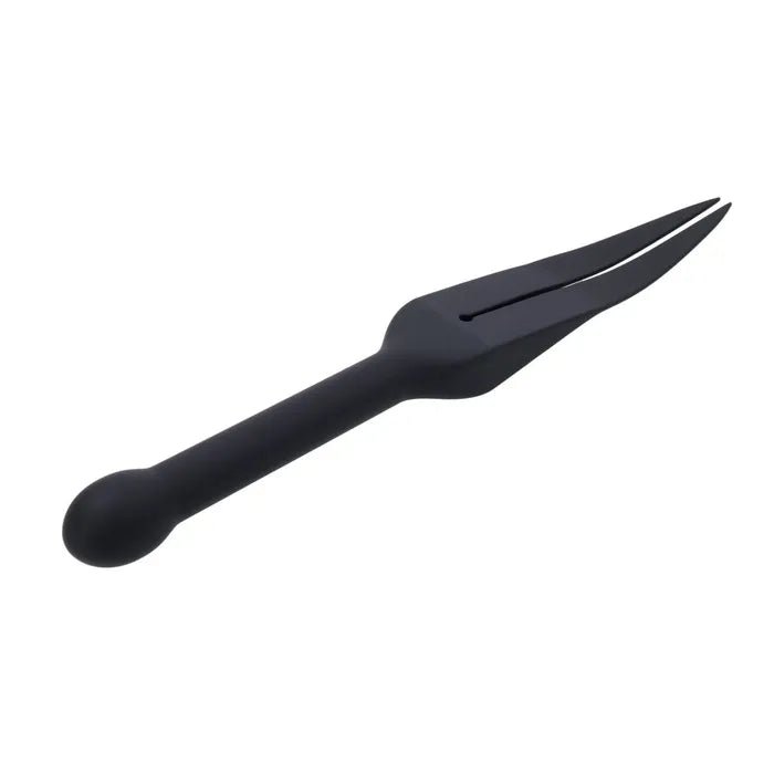 Edge Silicone Tawse Black Insertable Handle Bondage Whip - BONDAGE - TOYS