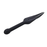 Edge Silicone Tawse Black Insertable Handle Bondage Whip - BONDAGE - TOYS