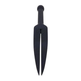 Edge Silicone Tawse Black Insertable Handle Bondage Whip - BONDAGE - TOYS