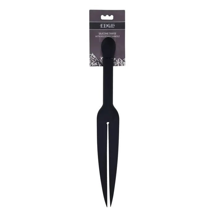 Edge Silicone Tawse Black Insertable Handle Bondage Whip - BONDAGE - TOYS