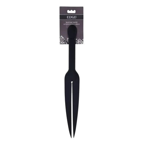 Edge Silicone Tawse Black Insertable Handle Bondage Whip - BONDAGE - TOYS