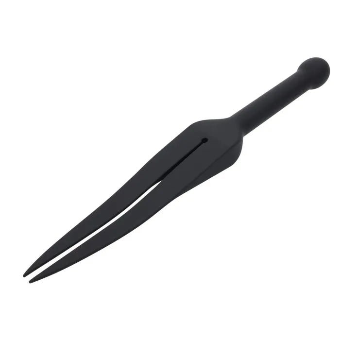 Edge Silicone Tawse Black Insertable Handle Bondage Whip - BONDAGE - TOYS