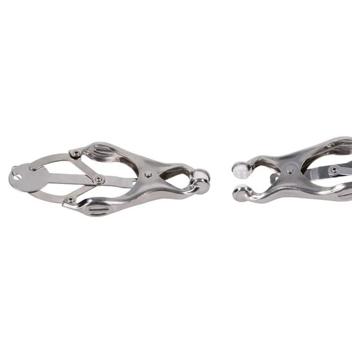 Edge Tuggable Clover Clamps Metal Nipple Restraints - BONDAGE - TOYS