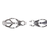 Edge Tuggable Clover Clamps Metal Nipple Restraints - BONDAGE - TOYS