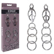 Edge Tuggable Clover Clamps Metal Nipple Restraints - BONDAGE - TOYS